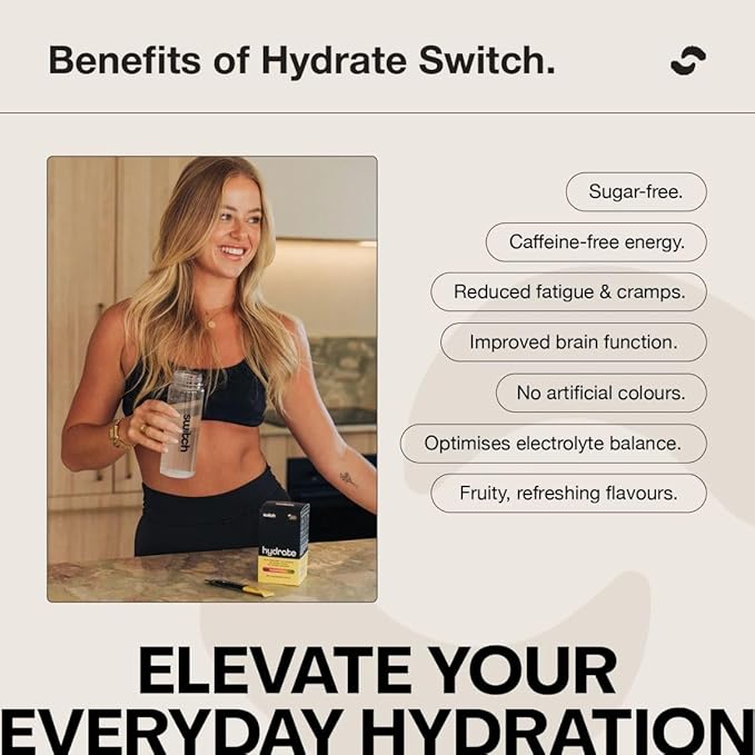 Switch Nutrition Hydrate Electrolytes No Added Sugar Mango Passionfruit 6g (Pack of 20)