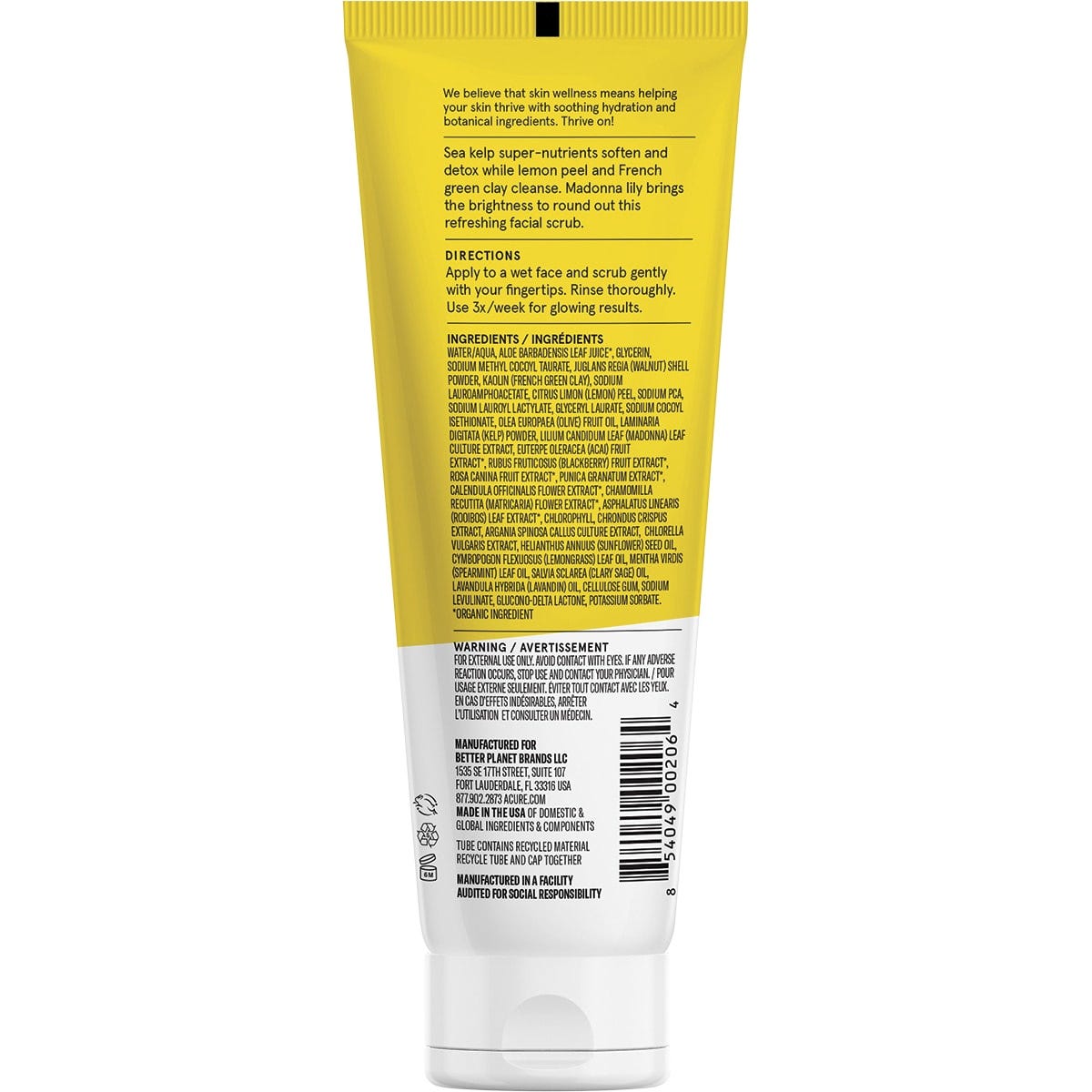 ACURE Brightening Facial Scrub 118ml Payless 4 Organics