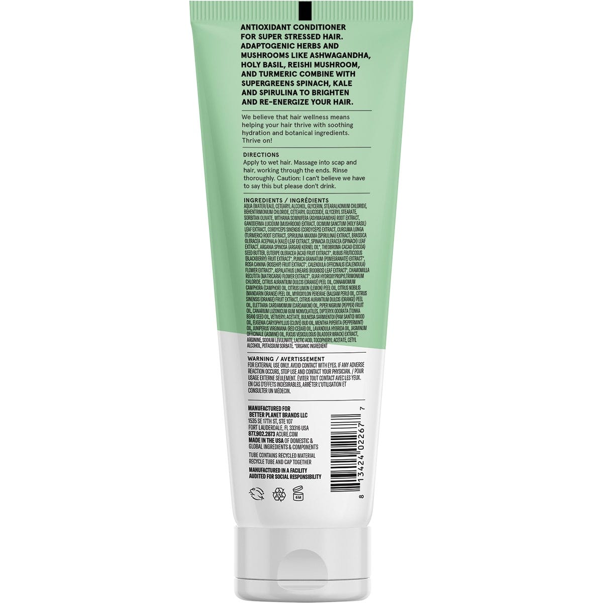 ACURE Juice Cleanse Supergreens & Adaptogens Conditioner 236ml Payless 4 Organics