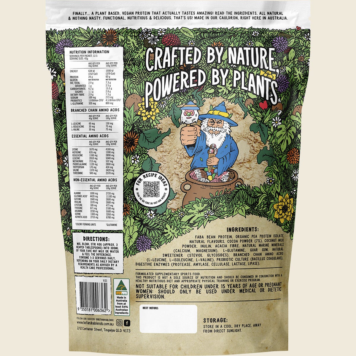 Botanika Blends Plant Protein Bubble O'Wiz 500g