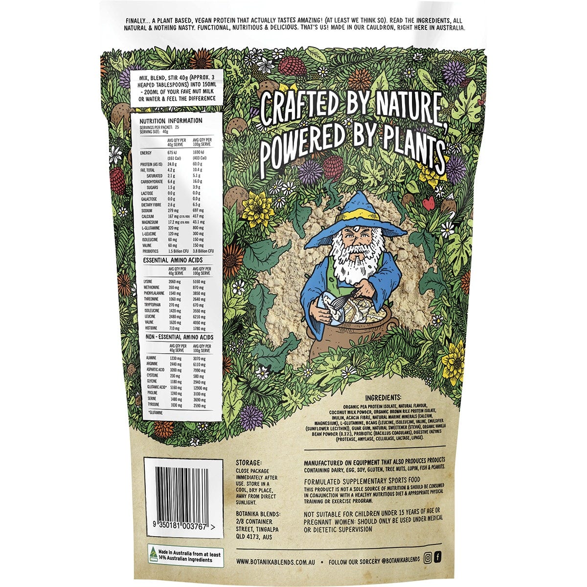 Botanika Blends Plant Protein Vanilla Cake Batter 1kg Payless 4 Organics