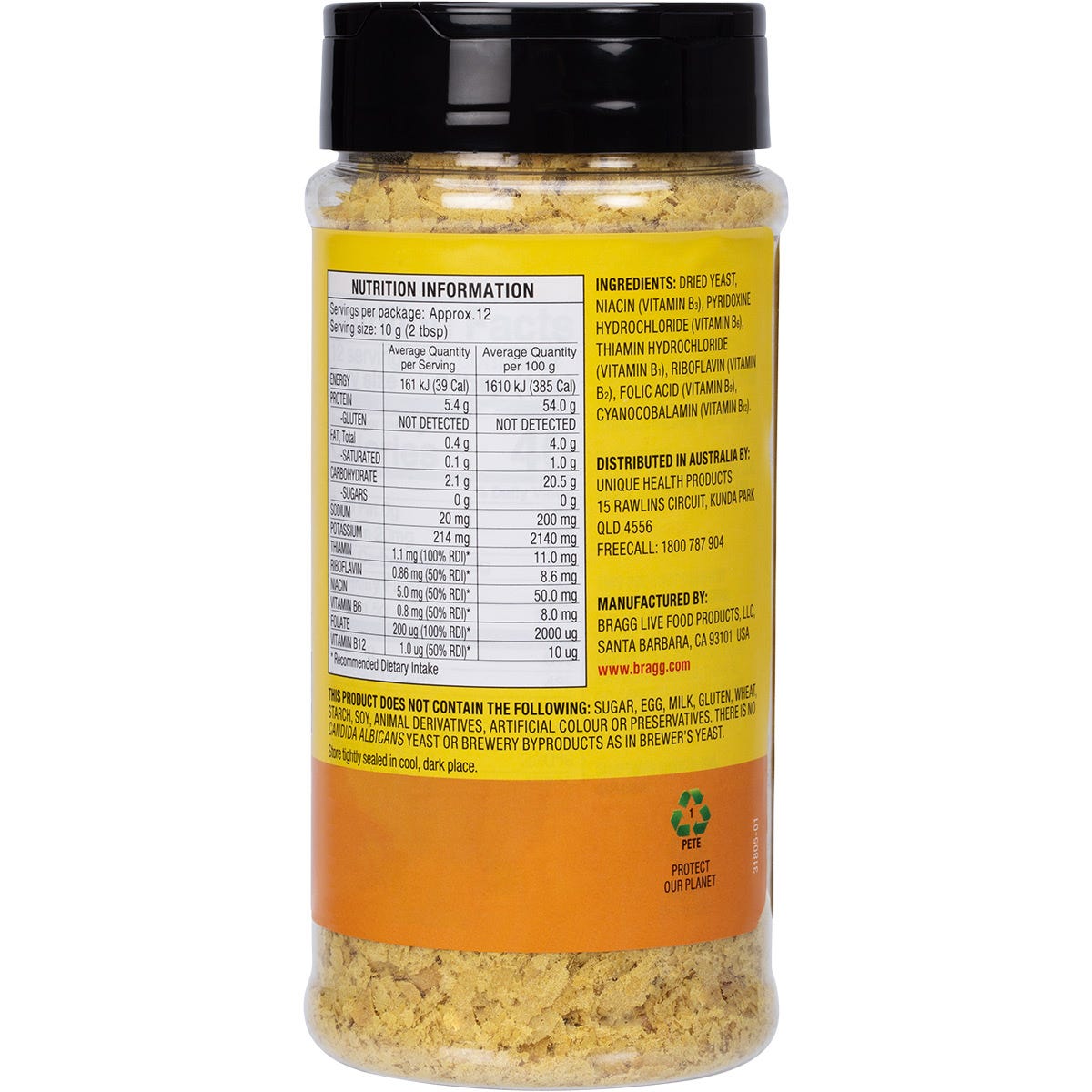 Bragg Seasoning Nutritional Yeast 127g Payless 4 Organics