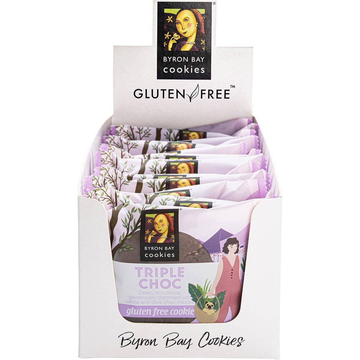 Byron Bay Cookies Gluten Free Cookies Triple Choc Fudge 60g (Pack of 12) Payless 4 Organics