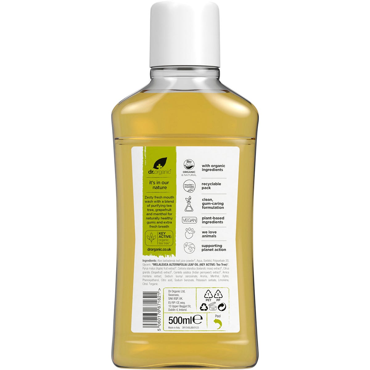 Dr Organic Mouthwash Tea Tree 500ml Payless 4 Organics