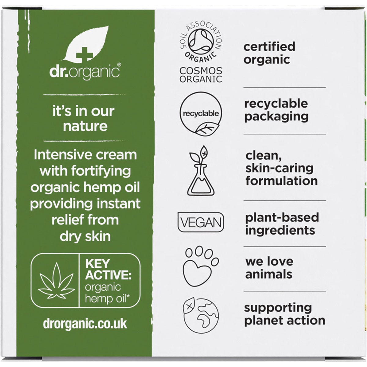 Dr Organic Rescue Cream Hemp Oil 50ml Payless 4 Organics