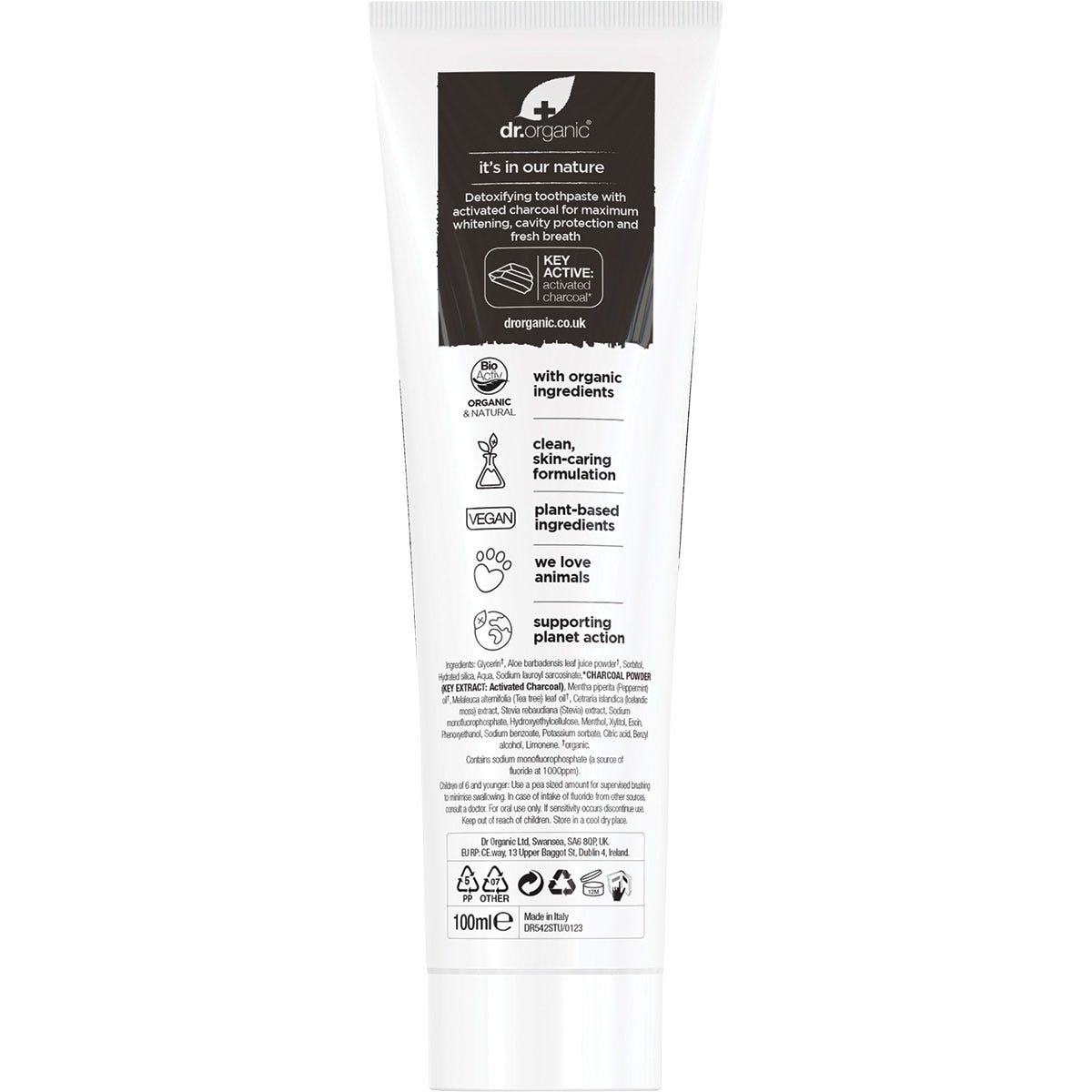 Dr Organic Toothpaste Charcoal Whitening 100ml Payless 4 Organics