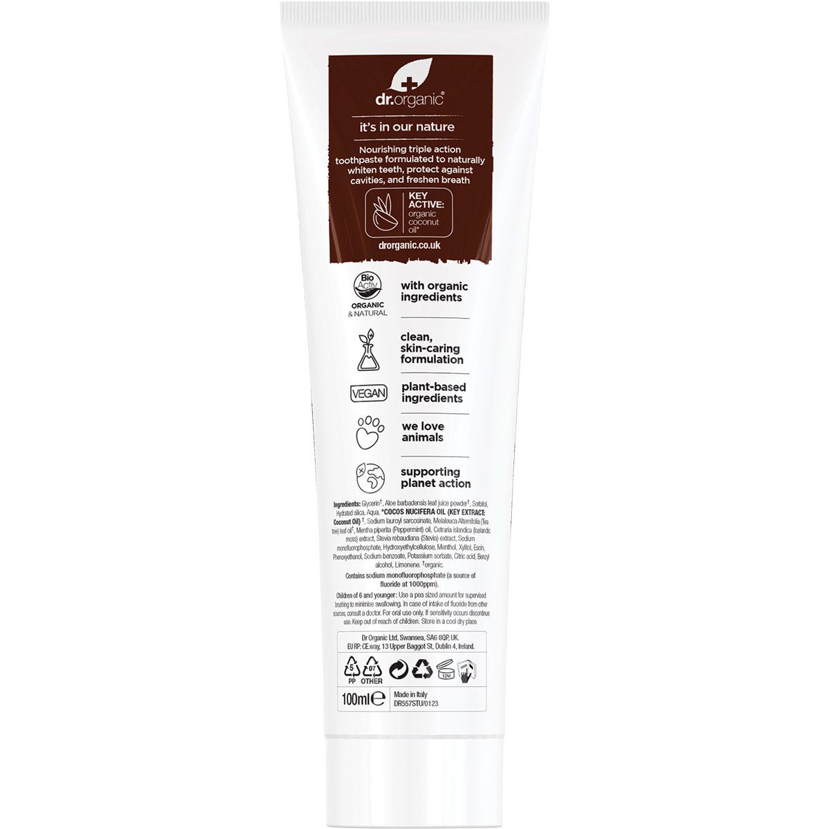 Dr Organic Toothpaste Whitening Coconut Oil 100ml Payless 4 Organics