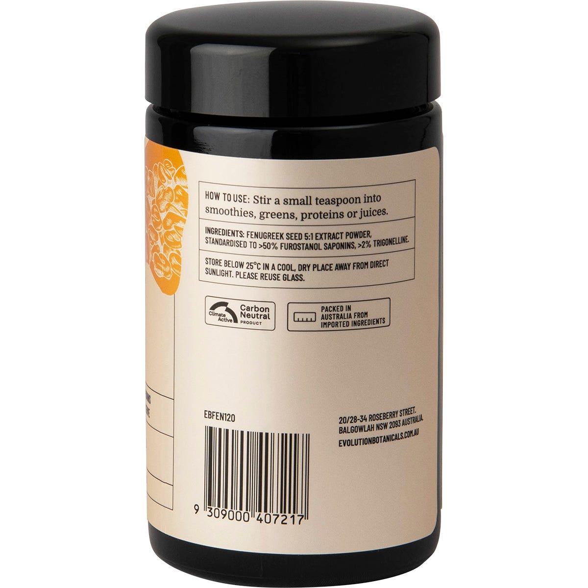 Evolution Botanicals Fenugreek >50% Body Composition 120g Payless 4 Organics