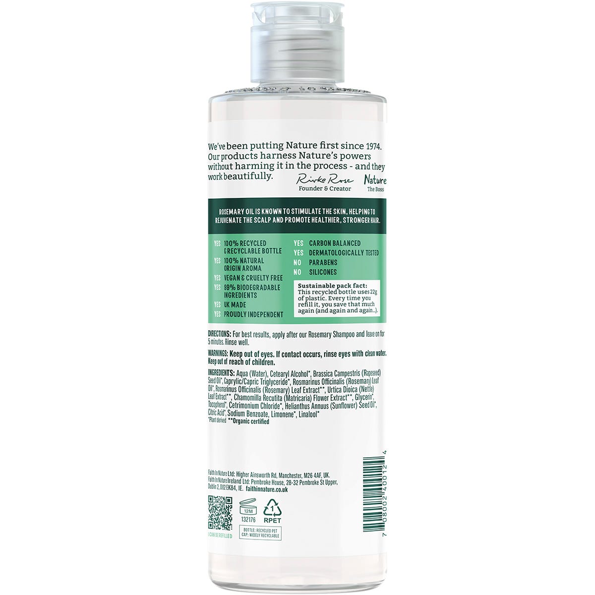 Faith In Nature Conditioner Stimulating Rosemary 400ml Payless 4 Organics