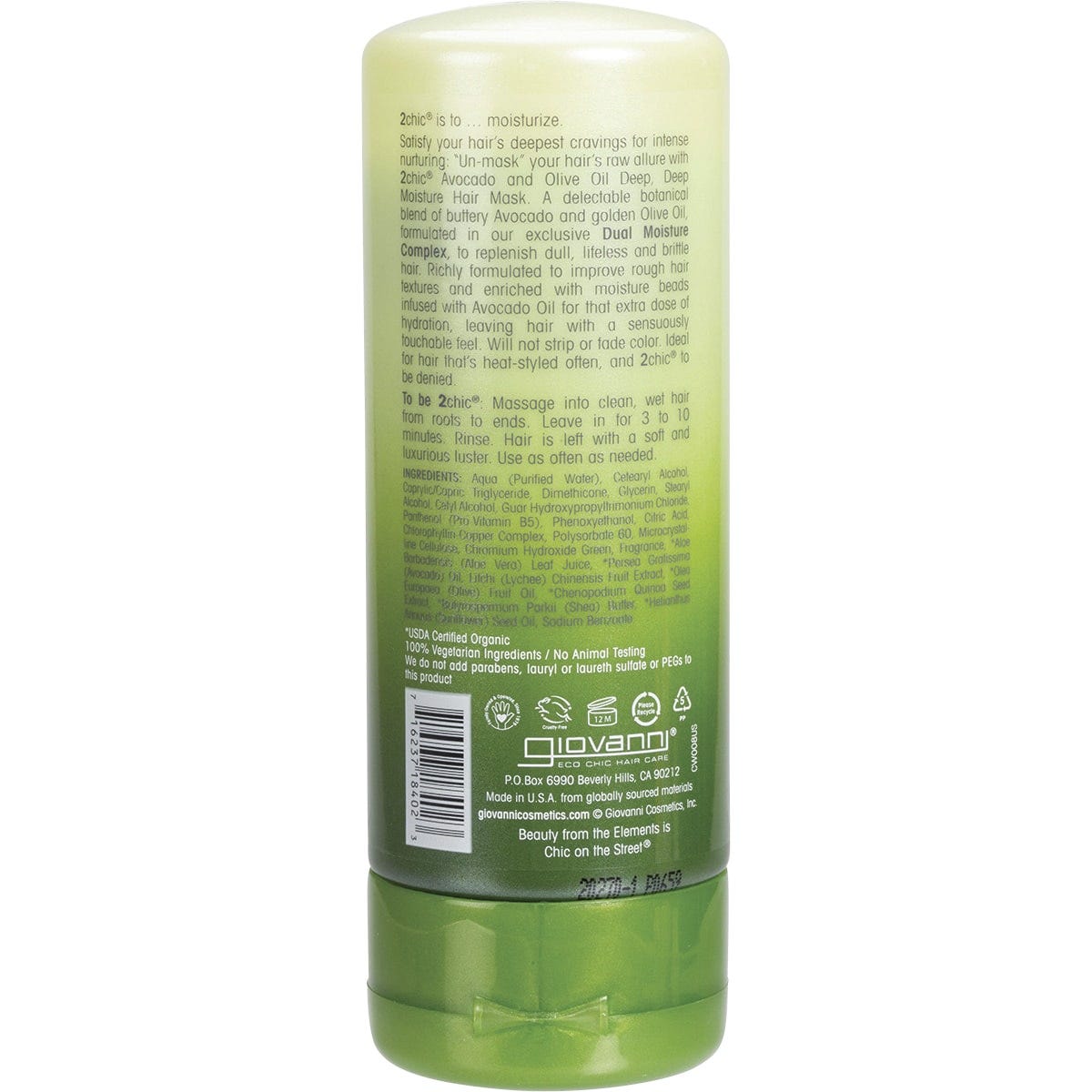 Giovanni Hair Mask 2chic Ultra Moist Dry, Damaged Hair(Avocado & Olive Oil) 147ml Payless 4 Organics