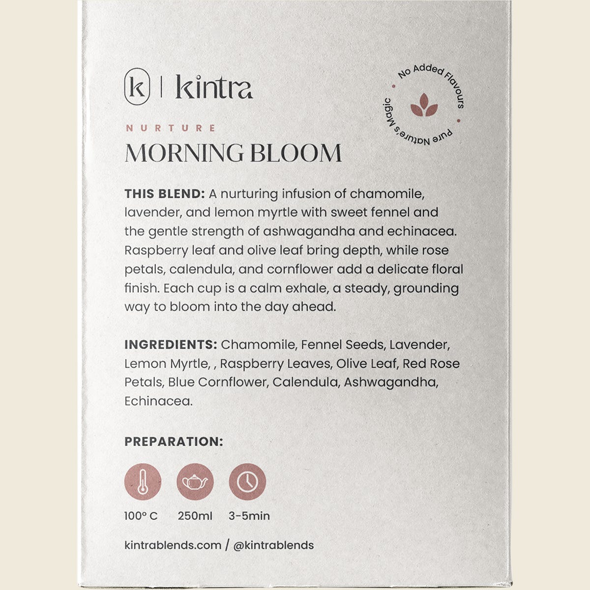 Kintra Blends Herbal Tea Bags Morning Bloom 25 Pack