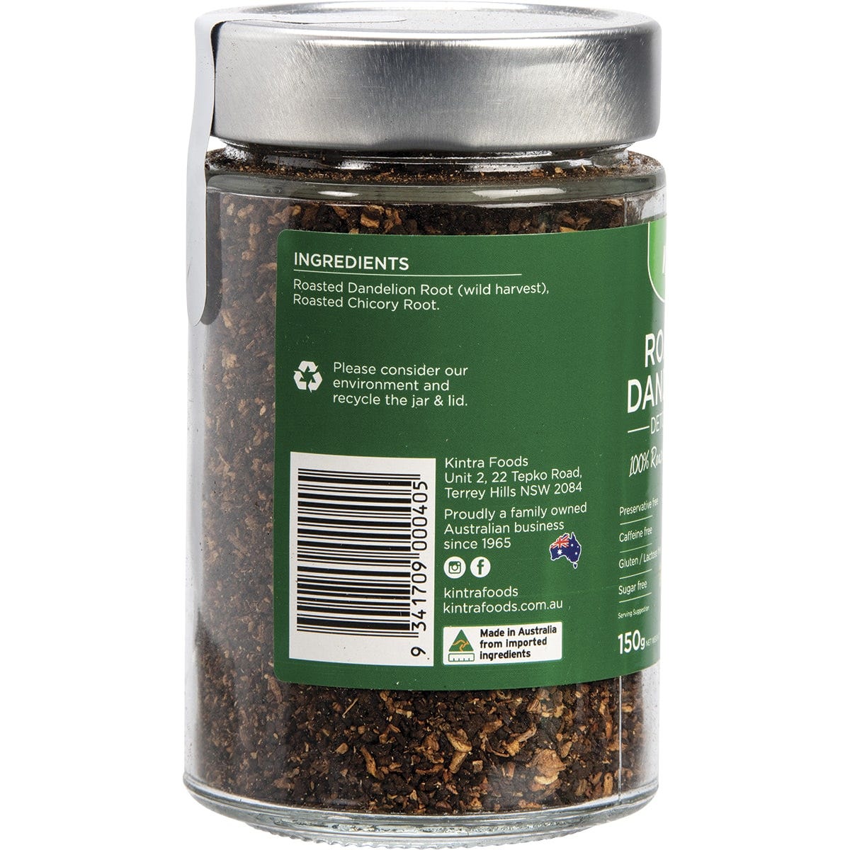 Kintra Foods Roasted Dandelion Blend Granular 150g Payless 4 Organics