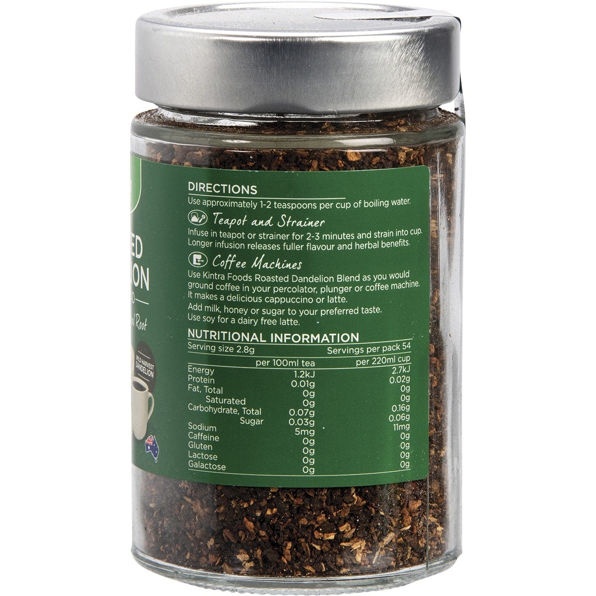 Kintra Foods Roasted Dandelion Blend Granular 150g Payless 4 Organics
