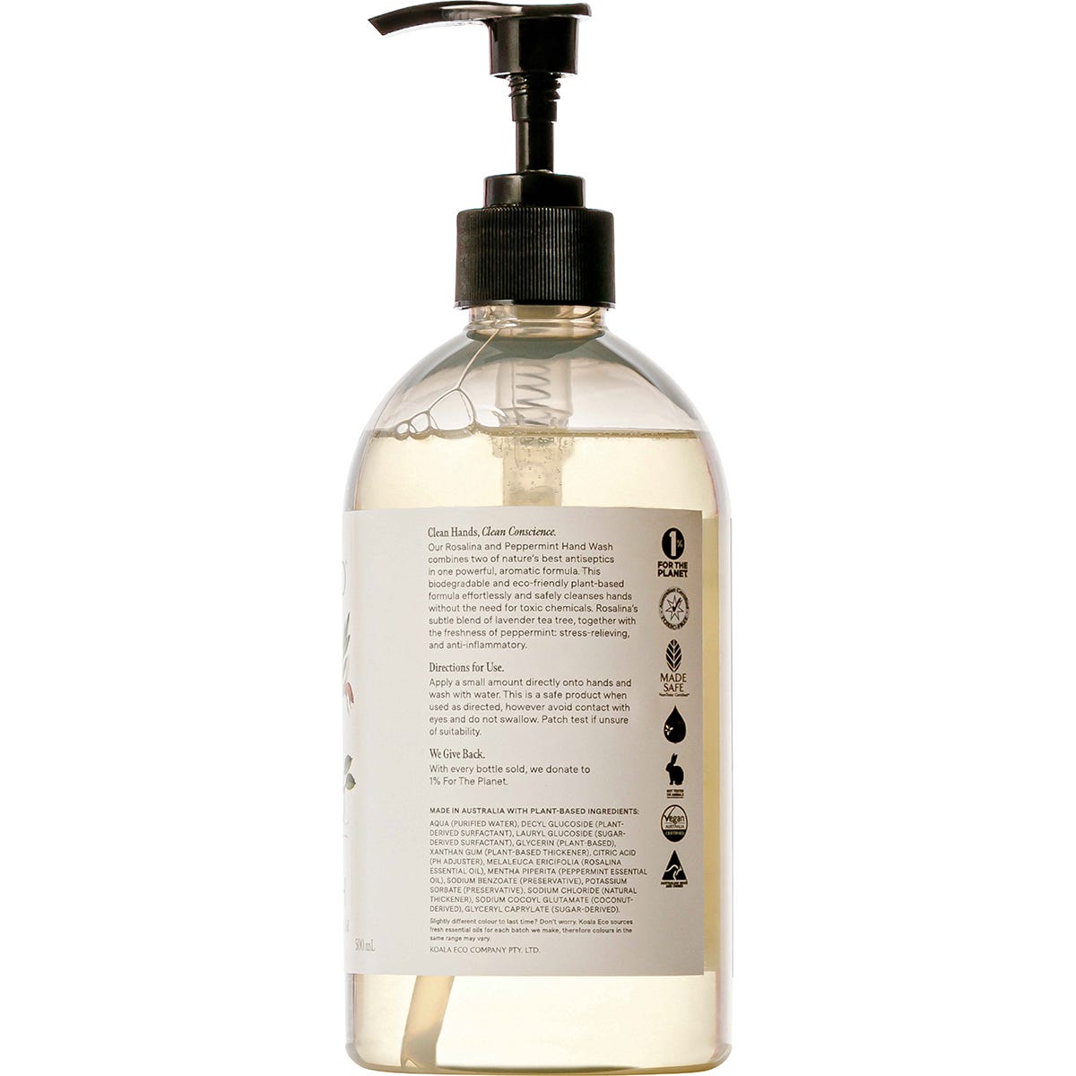 Koala Eco Hand Wash Rosalina & Peppermint 500ml Payless 4 Organics