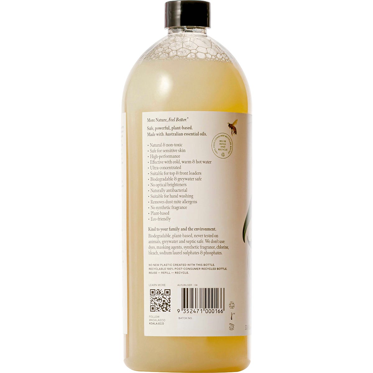 Koala Eco Laundry Wash Lemon Scented Eucalyptus & Rosemary(Refill) 1L Payless 4 Organics