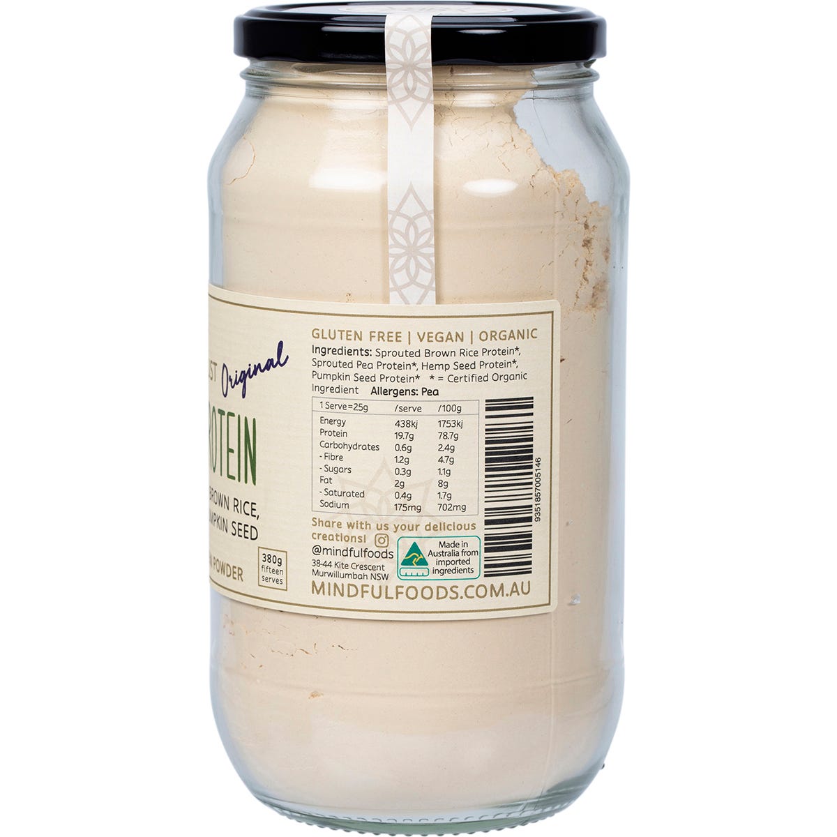 Mindful Foods Stardust Original Plant Protein Powder 380g Payless 4 Organics