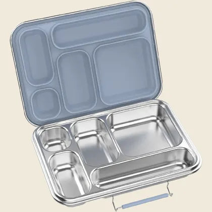 Ever Eco Stainless Steel 5 Compartment Bento Lunch Box Cove 1pc