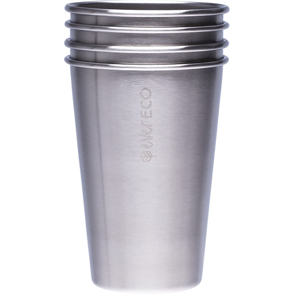 Single 500ml brushed stainless steel drinking cup on a white background.
