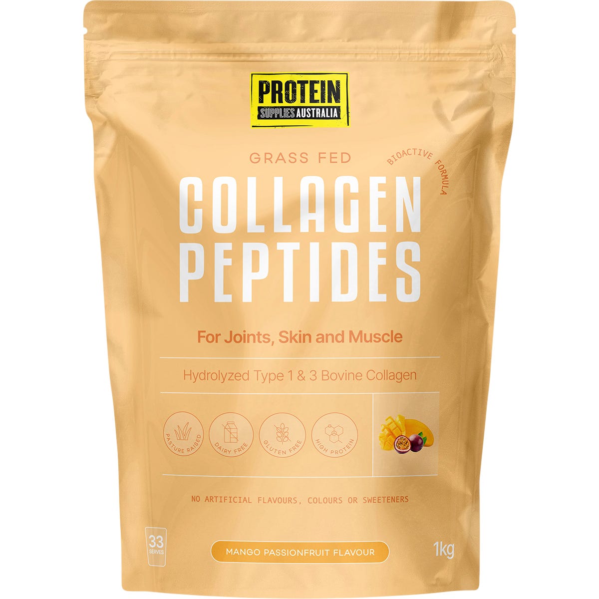 Protein Supplies Australia Collagen Peptides Mango Passionfruit 1kg