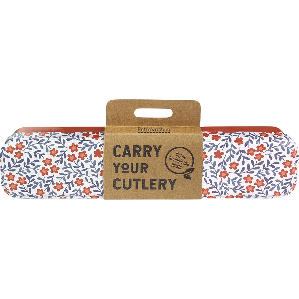 Retrokitchen Blossom Stainless Steel Cutlery Set(Carry Your Cutlery Also includes chopsticks, straw & brush)