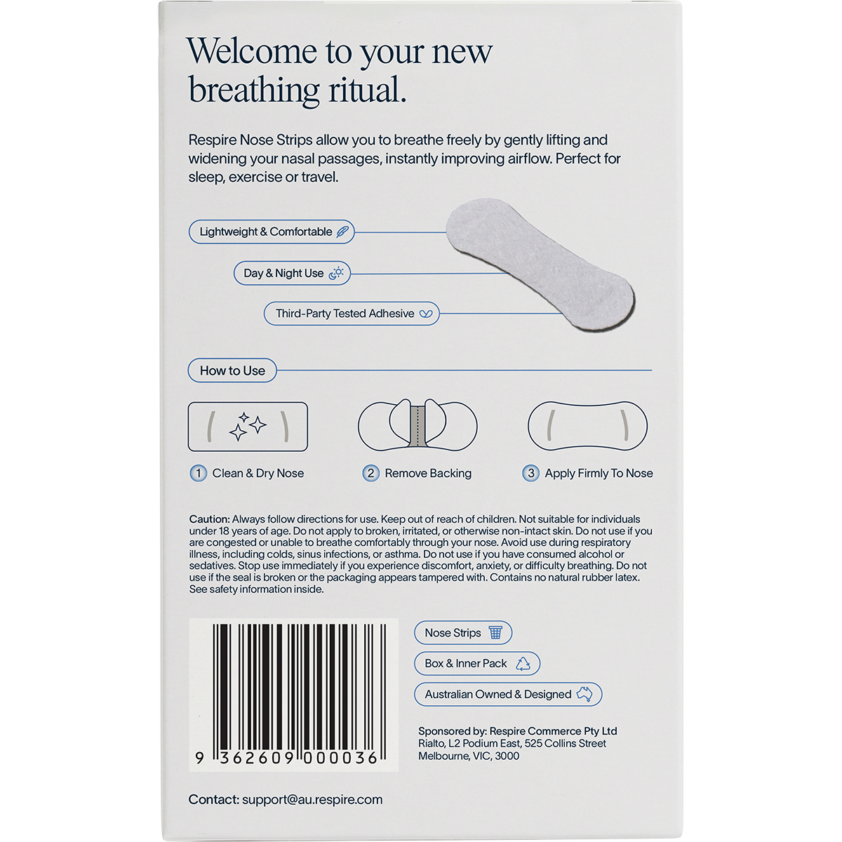 Respire Nose Strips 30 Pack (Pack of 4)