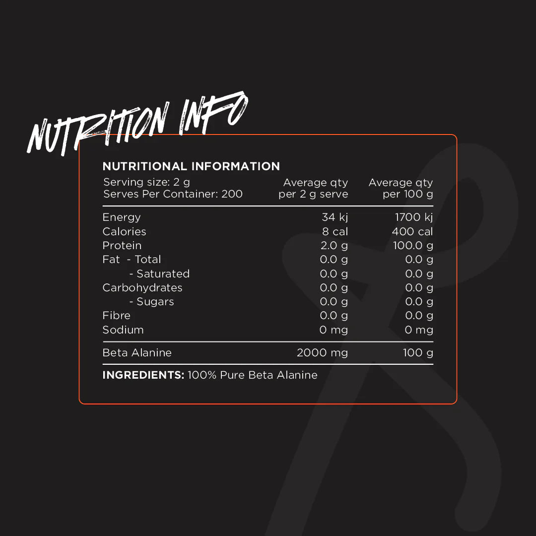 Switch Nutrition Beta Alanine Powder 100% Pure Unflavoured 400g