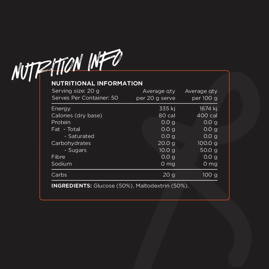 Switch Nutrition Carbs 100% Pure Carbohydrates Unflavoured 1kg