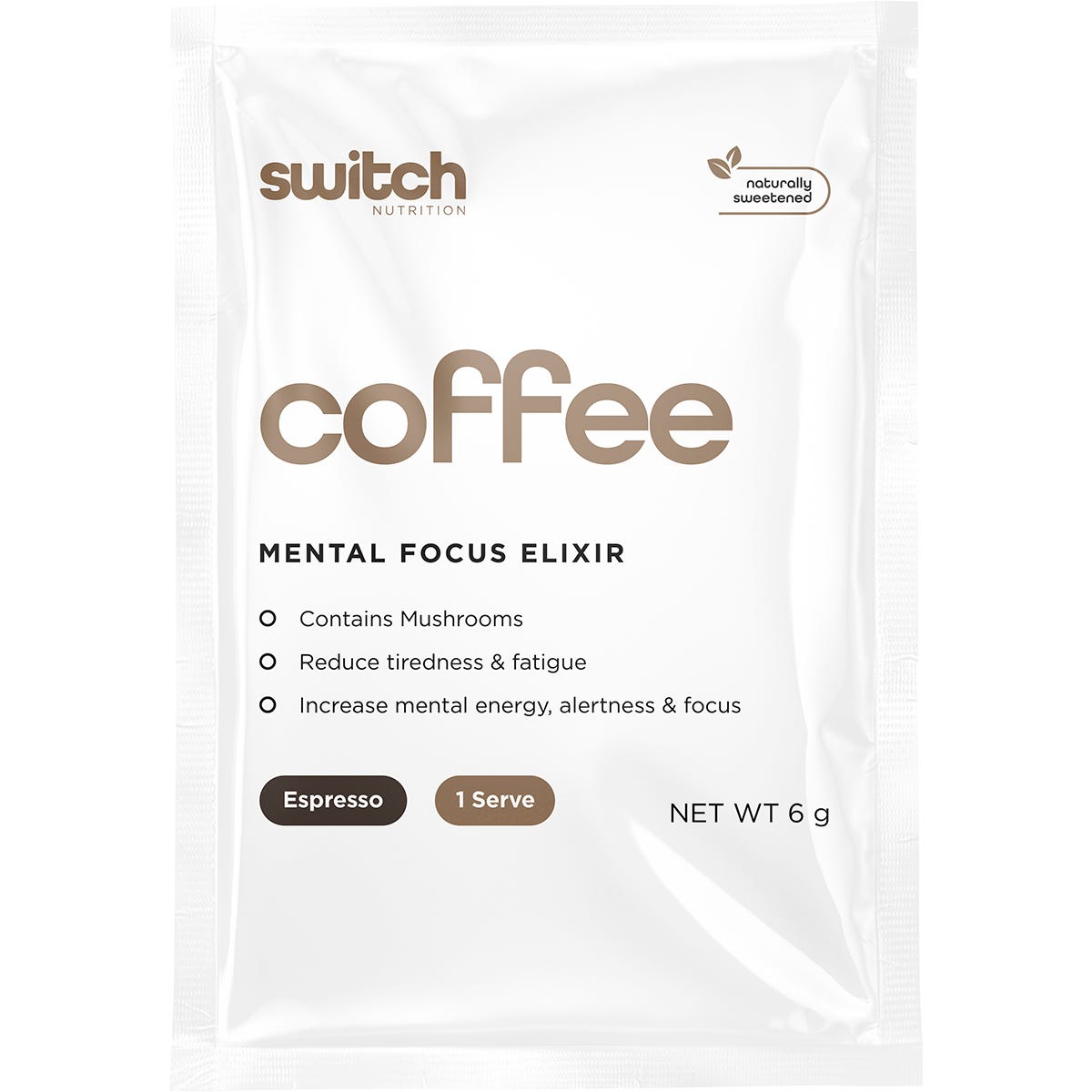 Switch Nutrition Coffee Mental Focus Elixir Espresso Sweetened 25 Pack