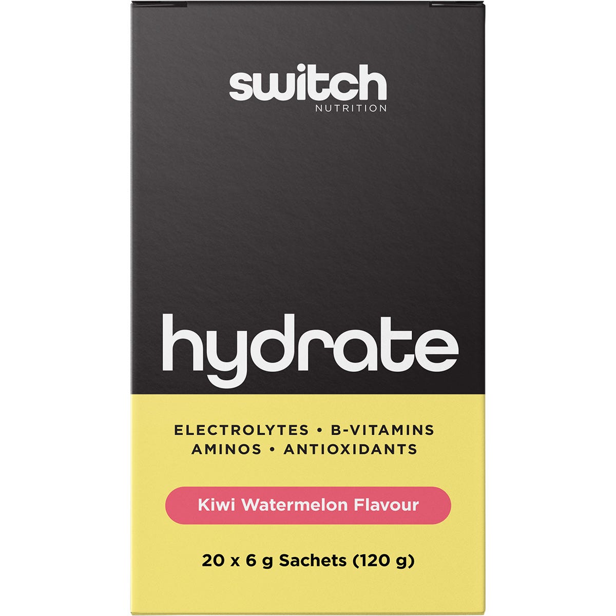 Switch Nutrition Hydrate Electrolytes No Added Sugar Kiwi Watermelon 6g (Pack of 20)