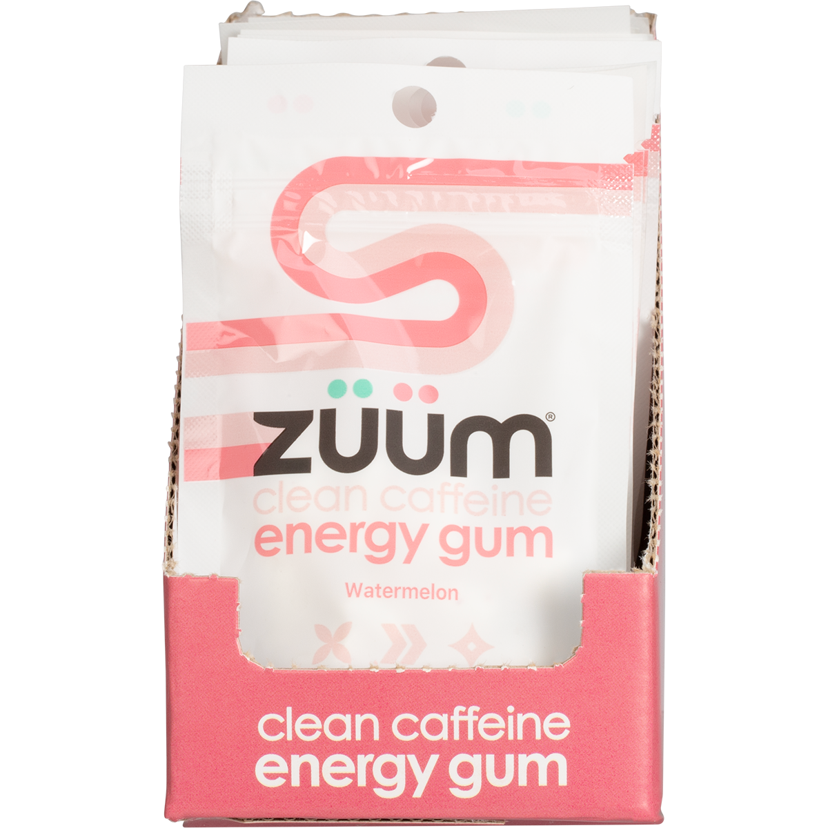 Zuum Energy Gum Watermelon 10 Pieces (Pack of 16)