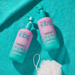 Giovanni Eco Chic Kids 2-in-1 Shampoo and Conditioner 487ml bottle with watermelon and strawberry illustrations.