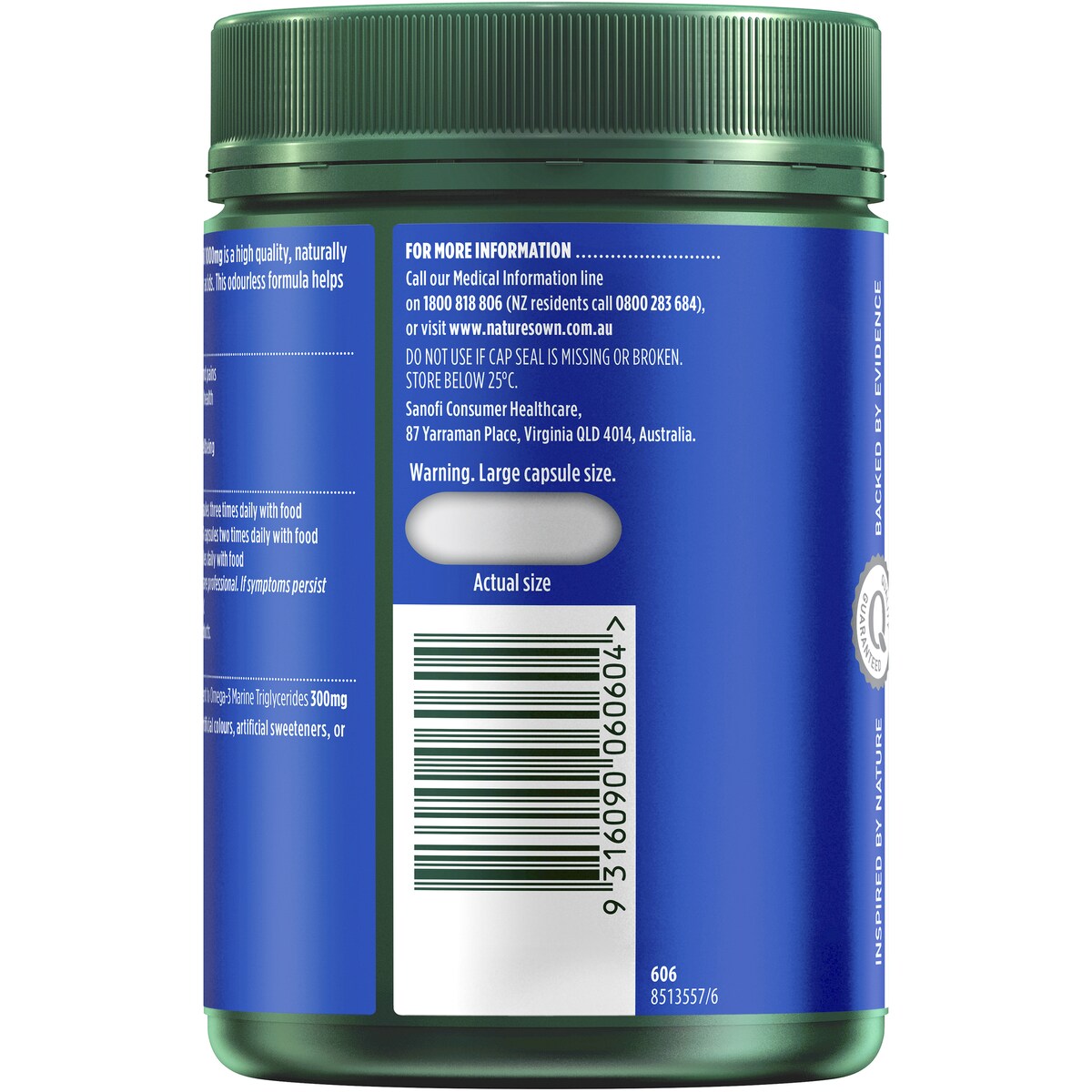 Nature's Own Fish Oil 1000mg Odourless 200 Capsules