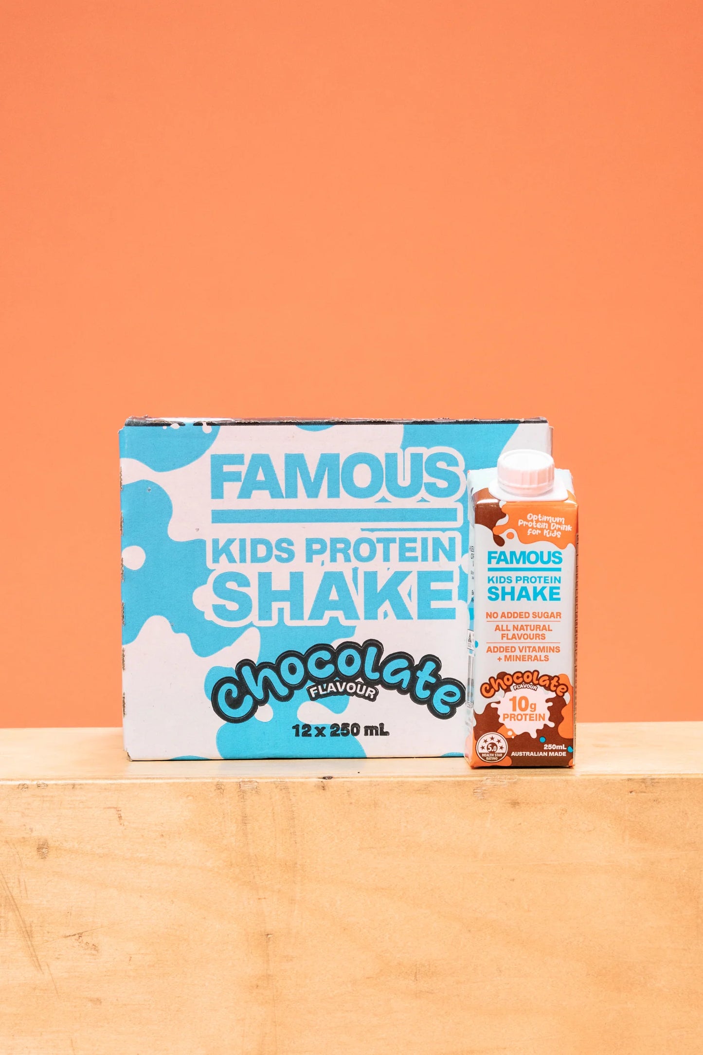 Famous Kids Protein Shake Chocolate 250ml (Pack of 12)