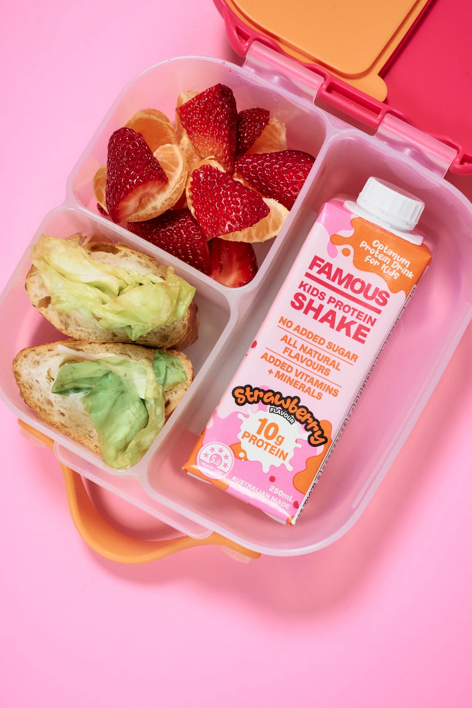 Famous Kids Protein Shake Strawberry 250ml (Pack of 12)