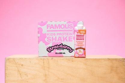 Famous Kids Protein Shake Strawberry 250ml (Pack of 12)