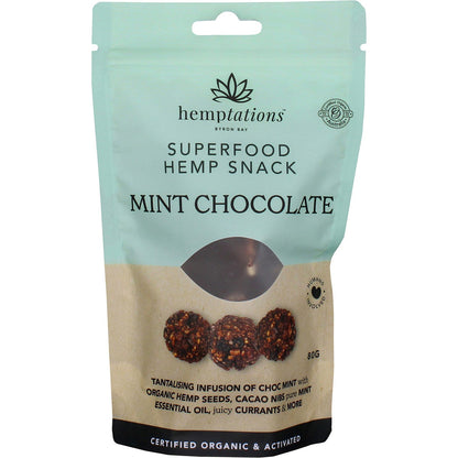 2die4 Live Foods Hemptations Superfood Hemp Snack Mint Chocolate 80g Payless 4 Organics