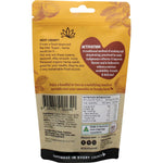 Back of 2die4 Live Foods Hemptations Salted Maple 80g bag showing nutritional facts and organic ingredients.