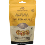 80g bag of 2die4 Live Foods Hemptations Salted Maple snack with organic hemp seeds and activated nuts.
