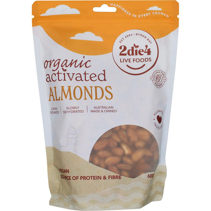 2die4 Live Foods Organic Activated Almonds 600g Payless 4 Organics