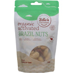 120g bag of 2die4 Live Foods Organic Activated Brazil Nuts on a white background.