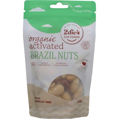 2die4 Live Foods Organic Activated Brazil Nuts 120g Payless 4 Organics
