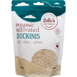 300g bag of 2die4 Live Foods Organic Activated Buckinis on a white background with a clear product label.