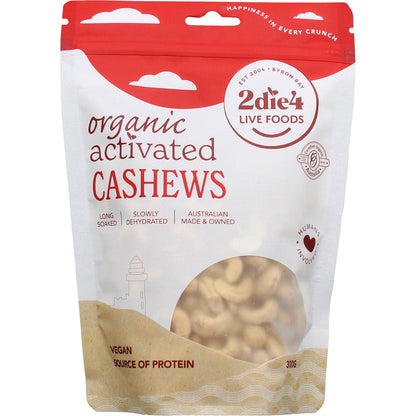 2die4 Live Foods Organic Activated Cashews 300g Payless 4 Organics