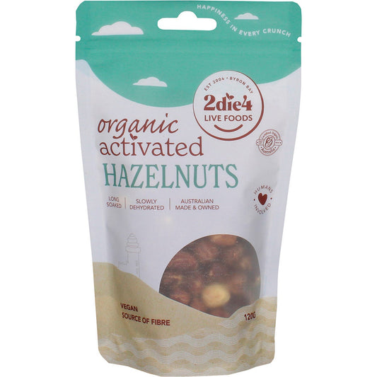 2die4 Live Foods Organic Activated Hazelnuts 120g Payless 4 Organics