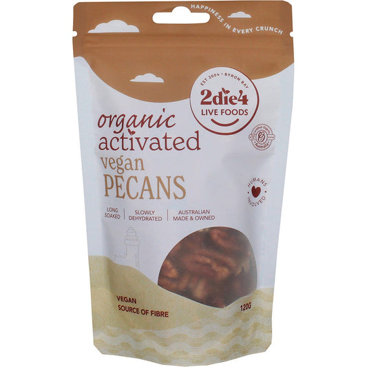 2die4 Live Foods Organic Activated Pecans Vegan 120g Payless 4 Organics
