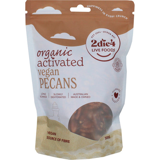 2die4 Live Foods Organic Activated Pecans Vegan 300g Payless 4 Organics
