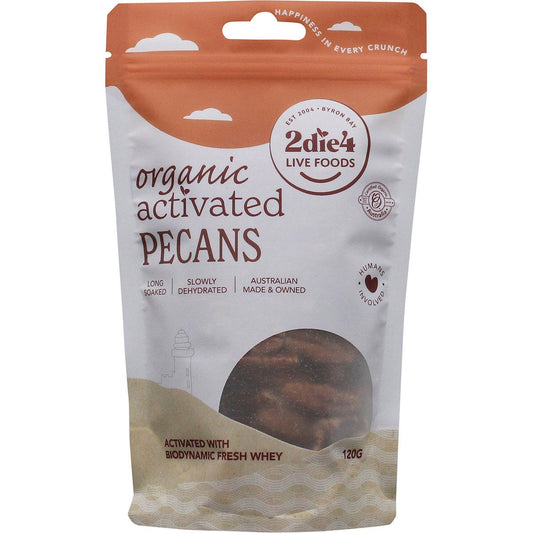2die4 Live Foods Organic Activated Pecans with Fresh Whey 120g Payless 4 Organics