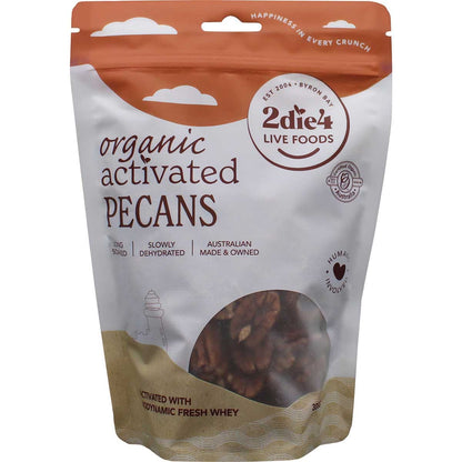 2die4 Live Foods Organic Activated Pecans with Fresh Whey 300g Payless 4 Organics