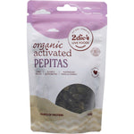100g bag of 2die4 Live Foods Organic Activated Pepitas on a white background with product branding and details.