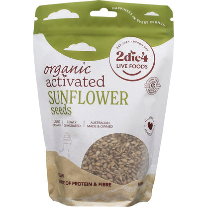 2die4 Live Foods Organic Activated Sunflower Seed 300g Payless 4 Organics